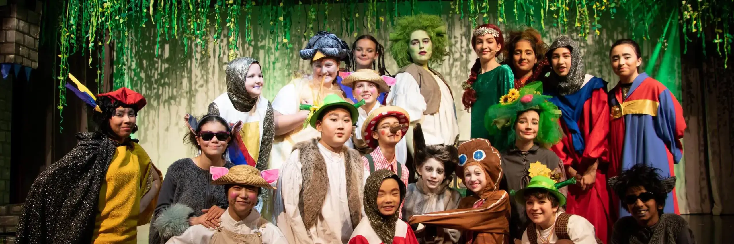 ISD Senior School pupils performing in a theatre production.