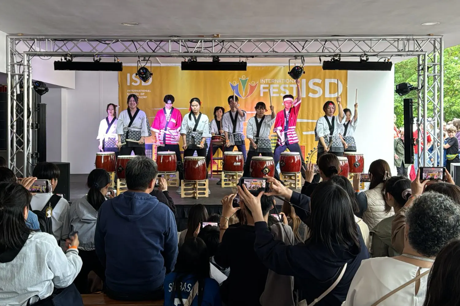 Taiko drumming performance at ISD International FEST.