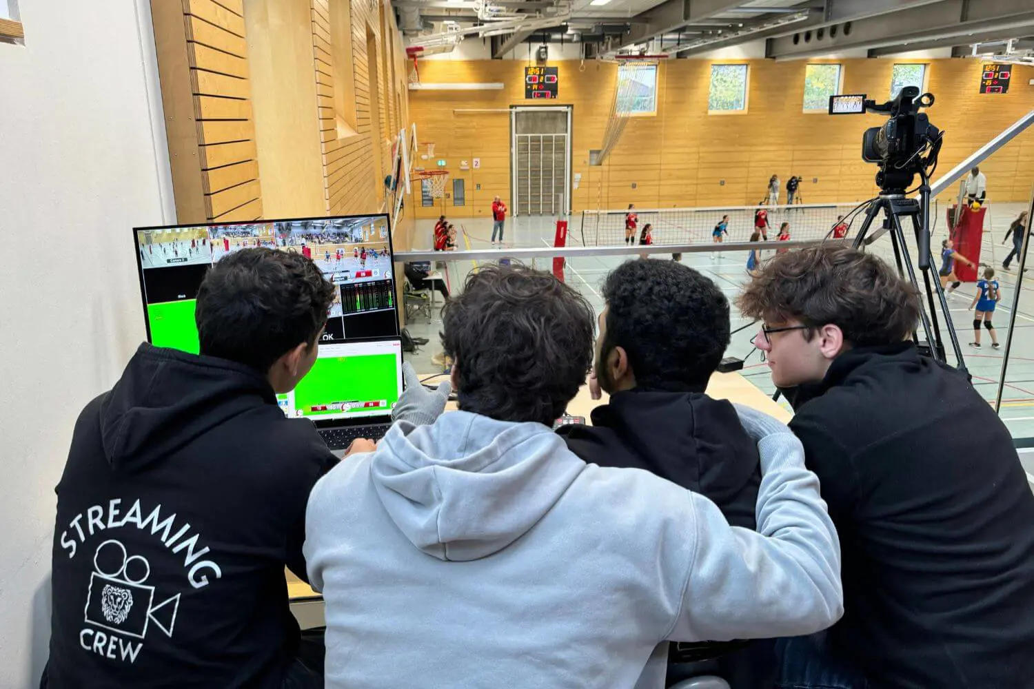 ISD Stream Team filming a sports match.