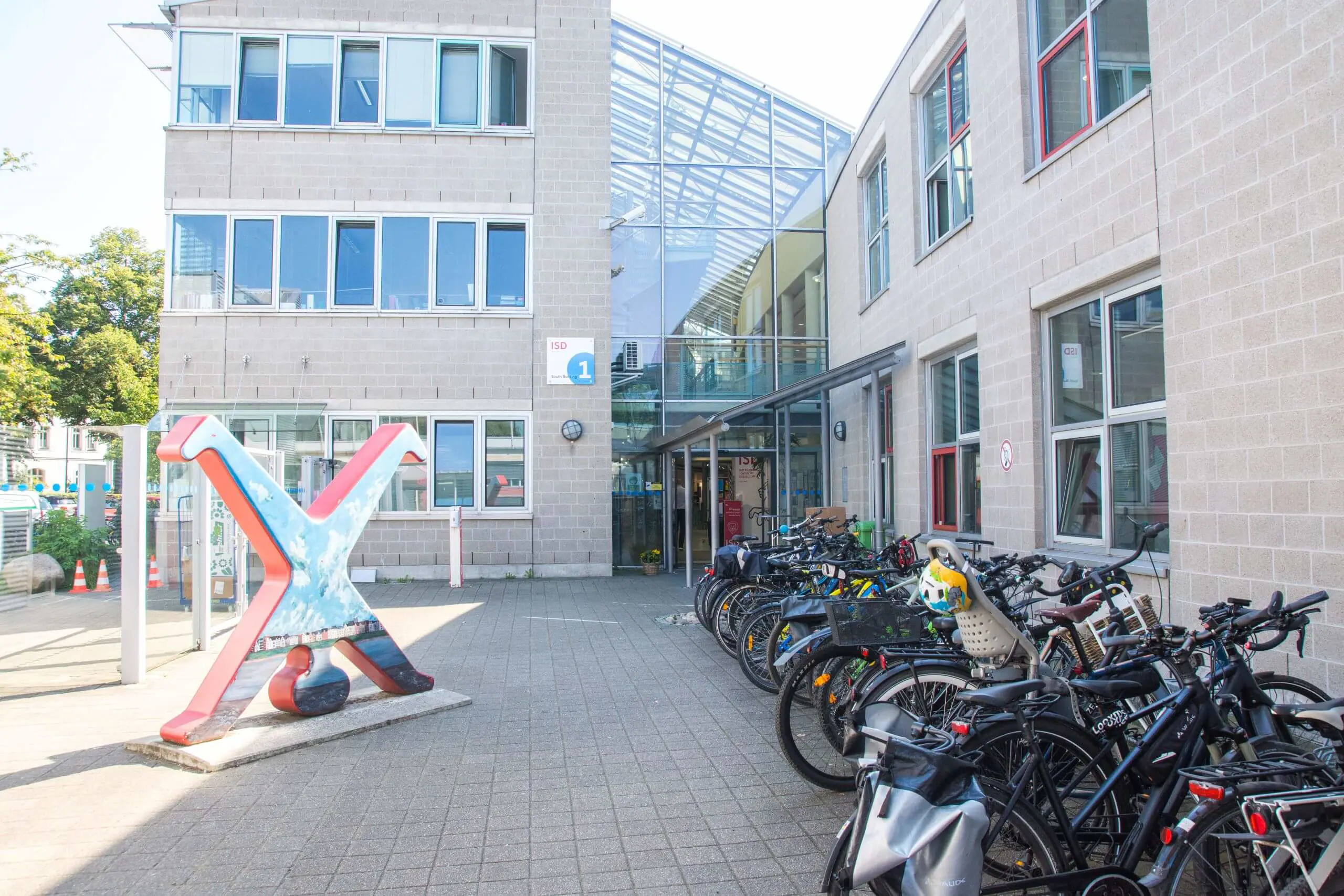 ISD Campus, Sculpture with bicycles.