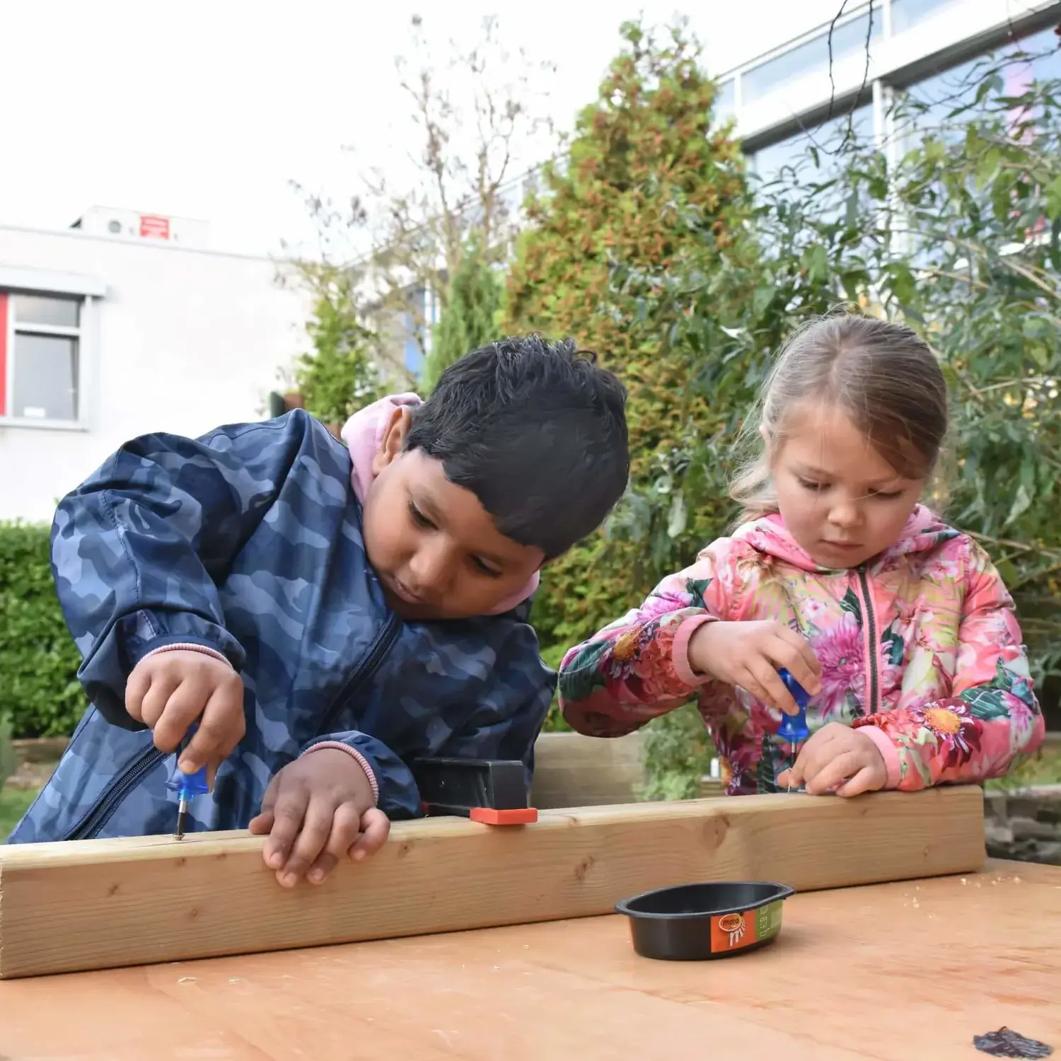ISD pupils in an outdoor learning lesson.