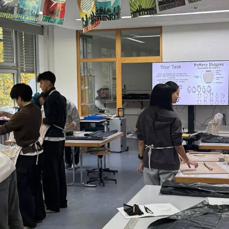 ISD Senior School Students in an Art lesson.