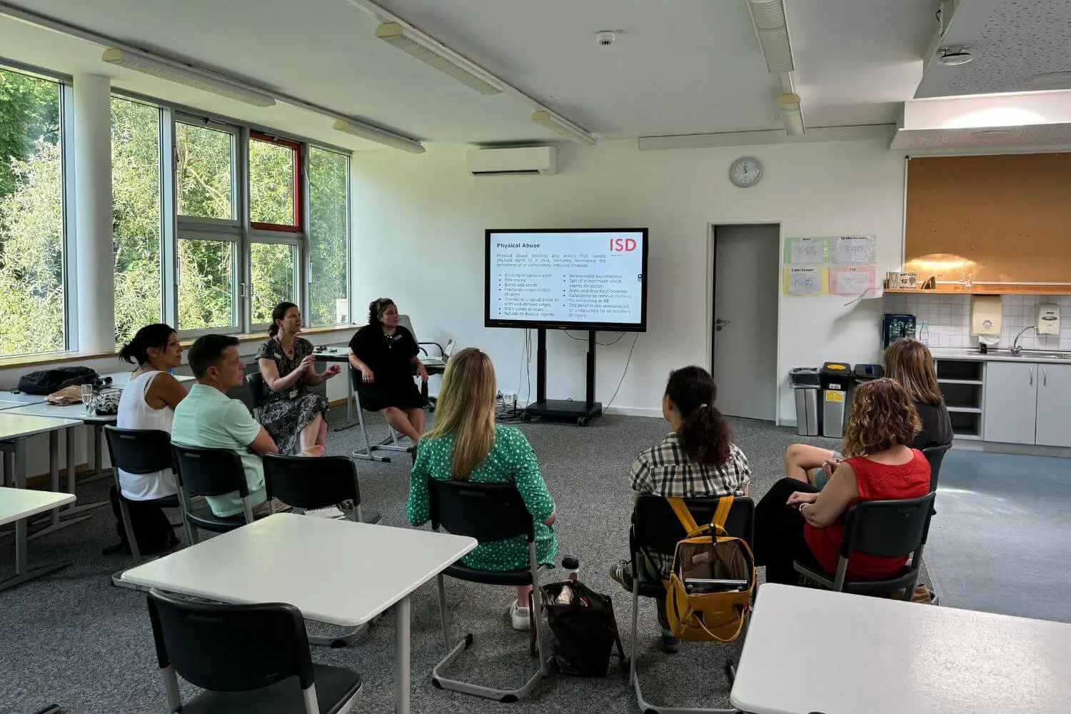 ISD staff in a child protection training session.